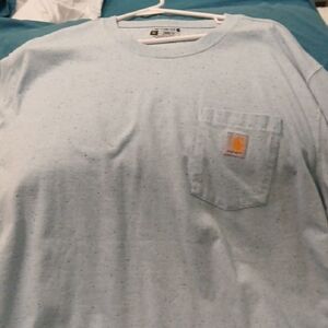 Carhartt Men's Speckled Blue Short Sleeve Tee